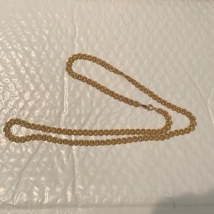 Vintage Tribari 29” Gold Color Seirled Pattern Necklace